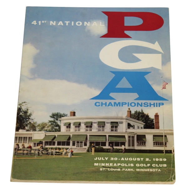 1959 PGA Championship Program at Minneapolis GC - Bob Rosburg Winner