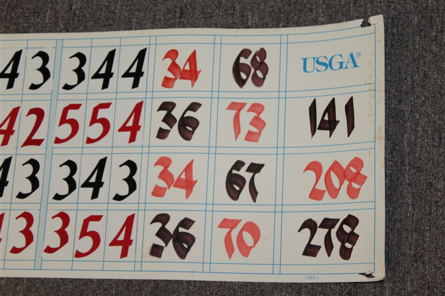Jack Nicklaus Signed 1993 US Senior Open at Cherry Hills Hand-Written Scoreboard- Tournament Used in Victory JSA ALOA