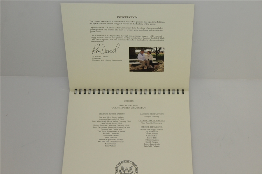 Byron Nelson Signed Calendar - Celebrating the USGA Museum & Library in 1991 JSA ALOA