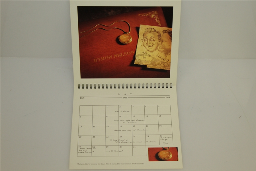 Byron Nelson Signed Calendar - Celebrating the USGA Museum & Library in 1991 JSA ALOA