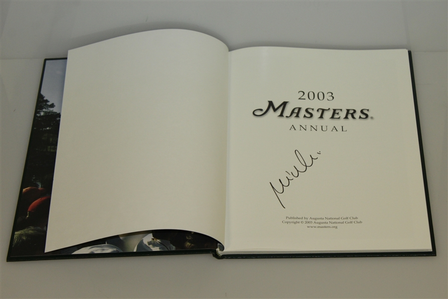 Mike Weir Signed 2003 Masters Tournament Annual Book JSA ALOA