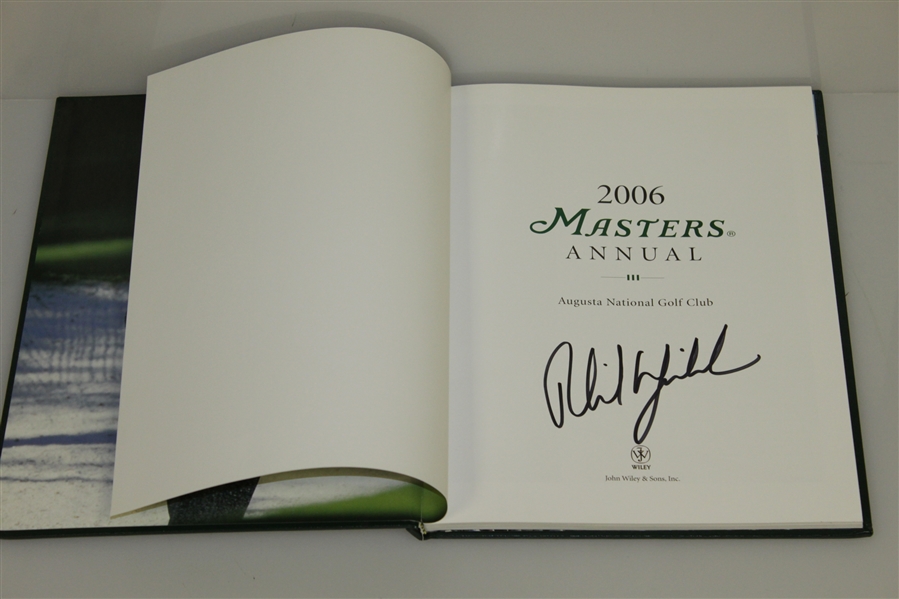 Phil Mickelson Signed 2006 Masters Tournament Annual Book JSA ALOA