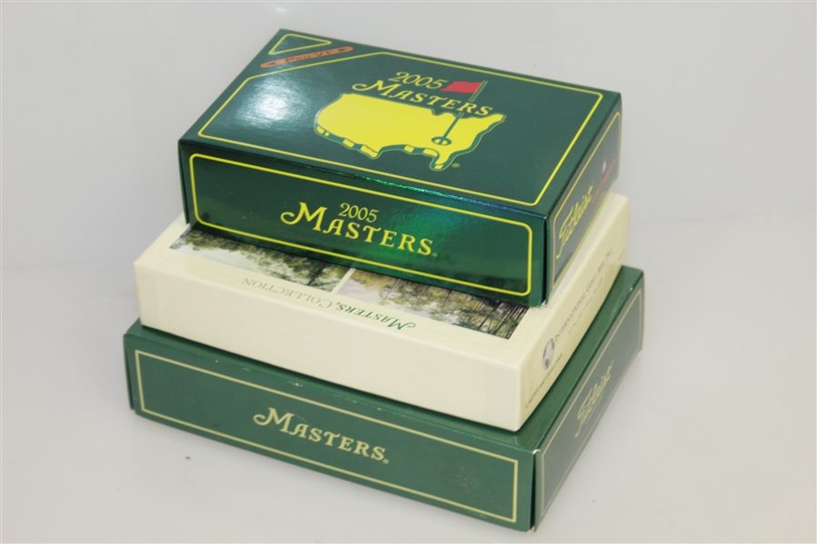 Masters Tournament Sets of Golf Balls - 2005, Undated & Notecards Featuring Augusta National Holes