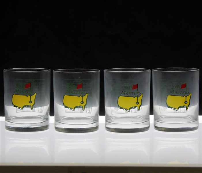 Set of Four Masters Tumbler Glasses In Original Boxes - Two of Each 2000 & 2001