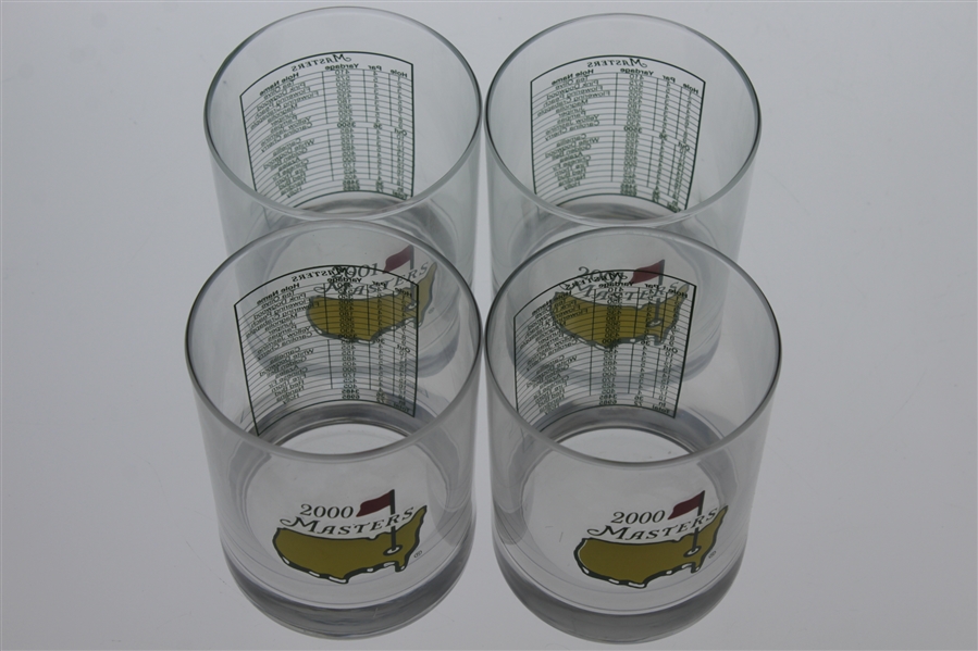 Set of Four Masters Tumbler Glasses In Original Boxes - Two of Each 2000 & 2001