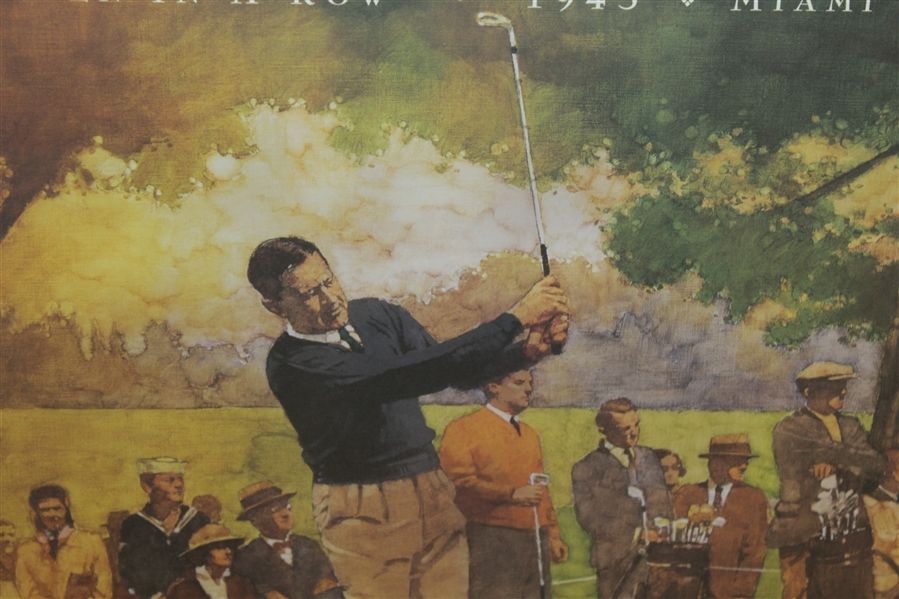 Byron Nelson Signed '11 In a Row' Print Limited to 50 -  Commemorating Historic 1945 win Streak JSA ALOA