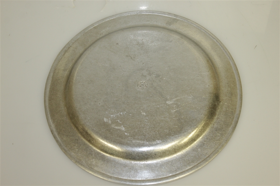 Vallhalla Country Club Pewter Plate w/ 3 Majors & Ryder Cup - Stamped on Back