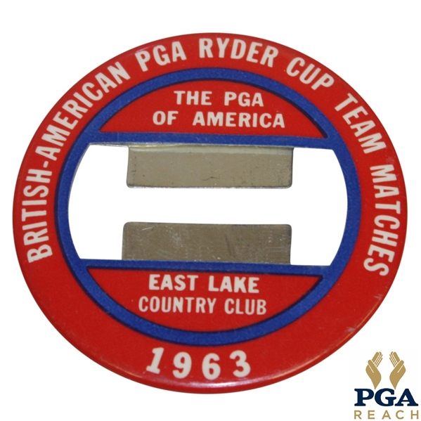 1963 Ryder Cup Credentials Badge - East Lake Country Club
