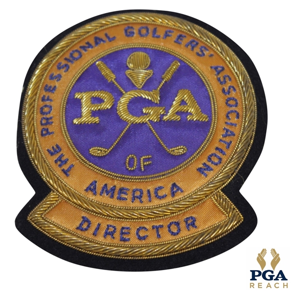 PGA of America Director Bullion Blazer Crest/Badge - Gold Trim