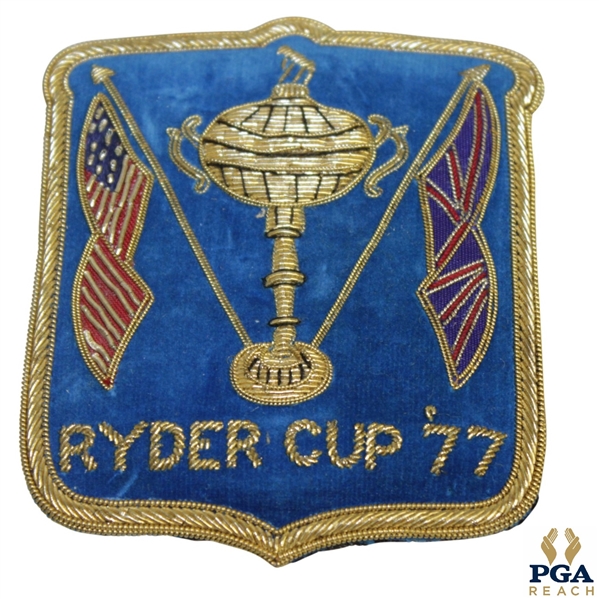 1977 Ryder Cup at Royal Lytham & St Annes GC Contestant Bullion Blazer Crest/Badge