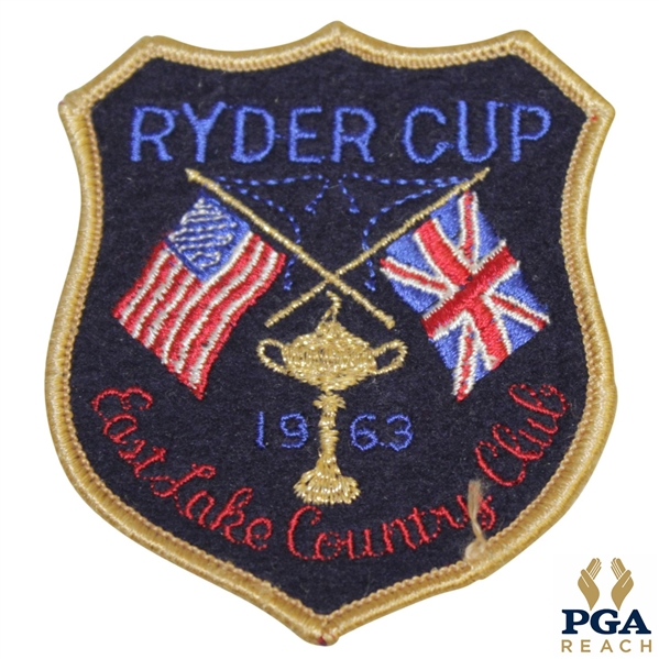 1963 Ryder Cup at East Lake CC Contestant Bullion Blazer Crest/Badge