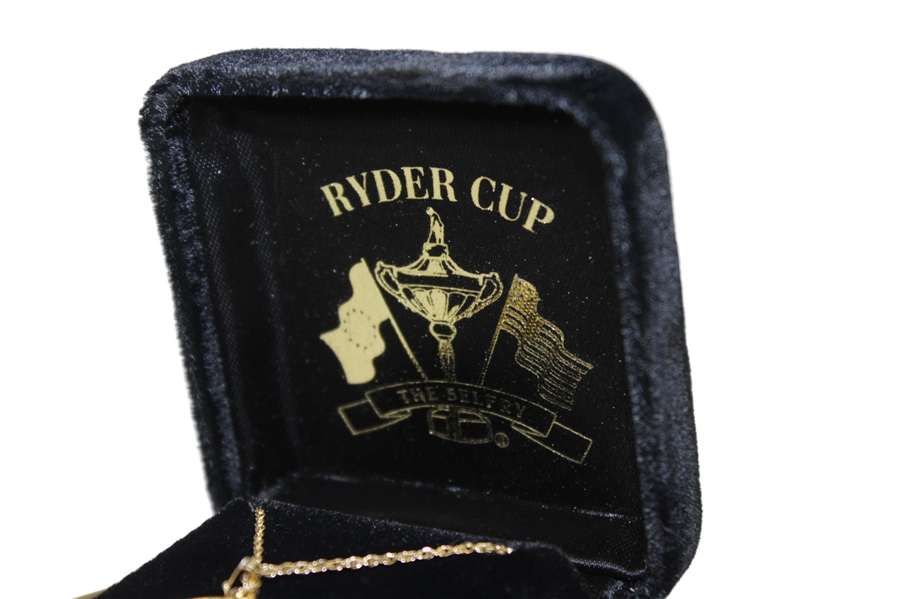 2002 Ryder Cup at The Belfry 14kt Gold Necklace- In Original Box