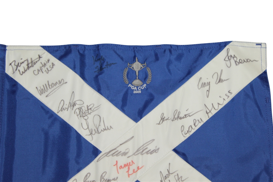 PGA Cup 2009 Tournament Used Flag Signed By Both GB/Ireland & US Teams - The Carrick on Loch Lomond in Scotland JSA ALOA