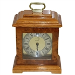 Vintage Augusta National Member Undated Burl Wood Clock
