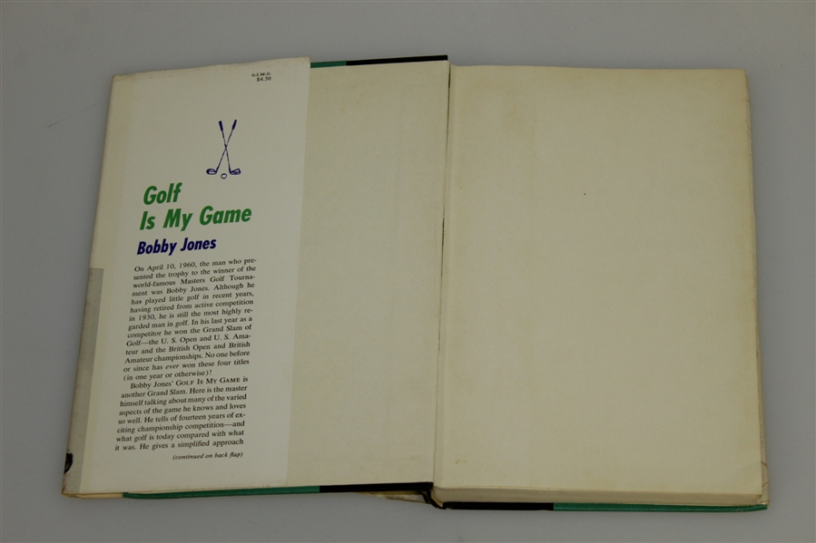 Bobby Jones Signed 1960 'Golf Is My Game' Book w/ Notation & Original 1935 Photo - Glenna Collett Collection JSA ALOA