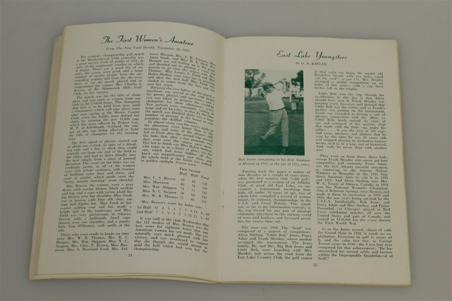 1950 US Womens Amateur Program at East Lake Golf Club - Beverly Hanson Winner