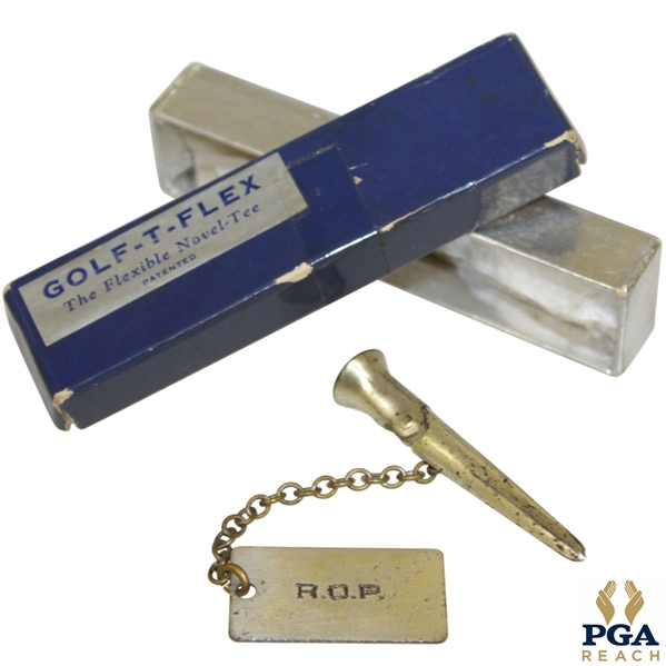 'Golf-T-Flex - The Flexible Novel-Tee' - Original Owner's Initials Included on Tag