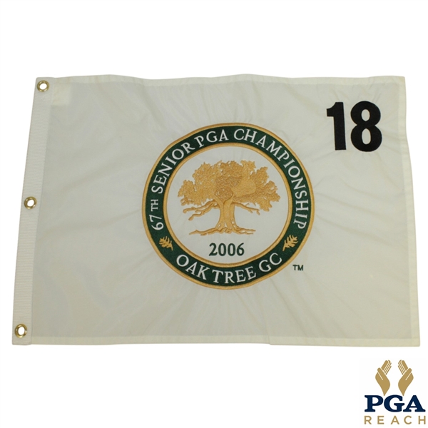 2006 Senior PGA Championship at Oak Tree Embroidered Flag - Jay Haas Winner