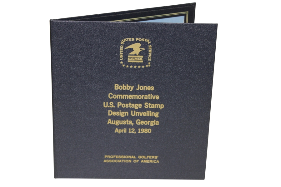 1980 Bobby Jones Commemorative US Postage Stamp Design Unveiling in Augusta, Georgia Presentation Piece