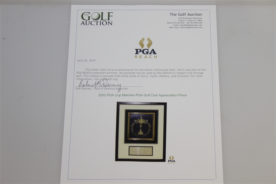 2003 PGA Cup Matches PGA Golf Club Appreciation Piece
