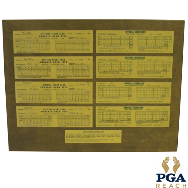Johnny Miller's Record 49 Under Par 1975 Score Cards from Phoenix & Tucson Open - Consecutive Events JSA ALOA