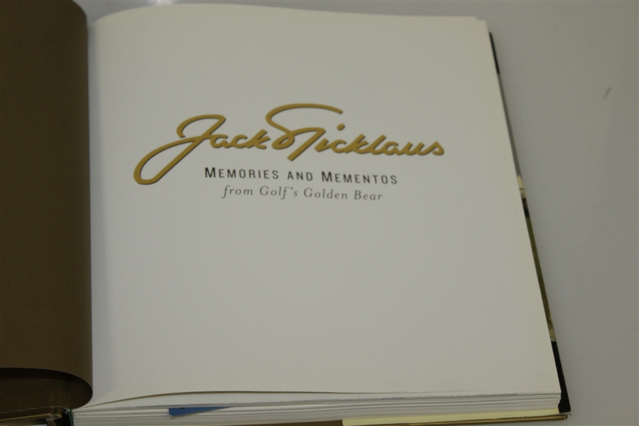 Jack Nicklaus Signed 'Memories & Mementos from Golf's Golden Bear' Book JSA ALOA