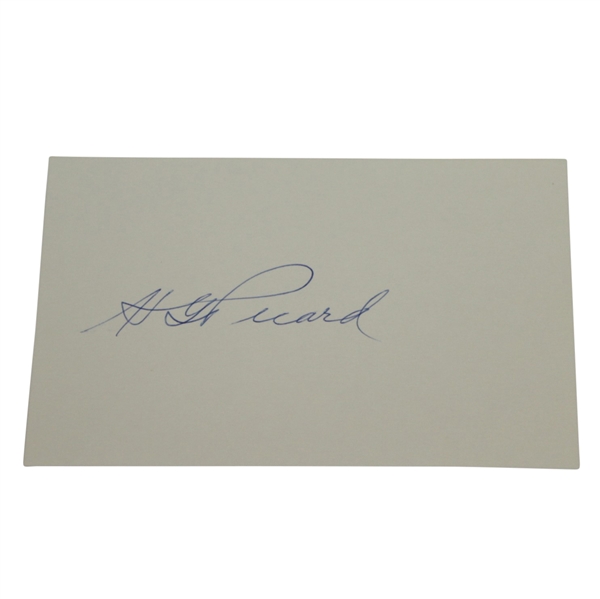 Henry 'H.G.' Picard Signed 4x6 Card JSA ALOA