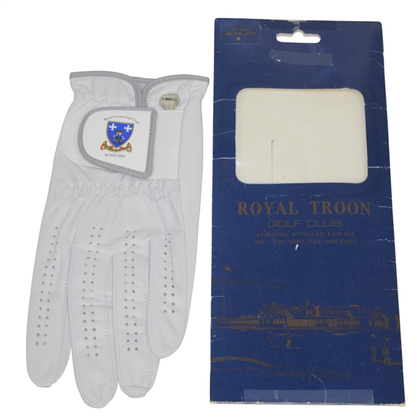 Royal Troon Golf Club Unused Left-Hand Golfing Glove in Original Holder - Scotland