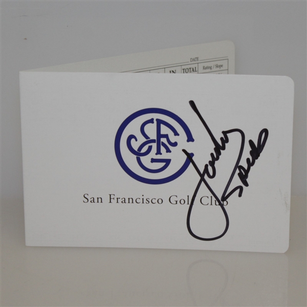 Jordan Spieth Signed San Francisco Golf Club Scorecard JSA ALOA