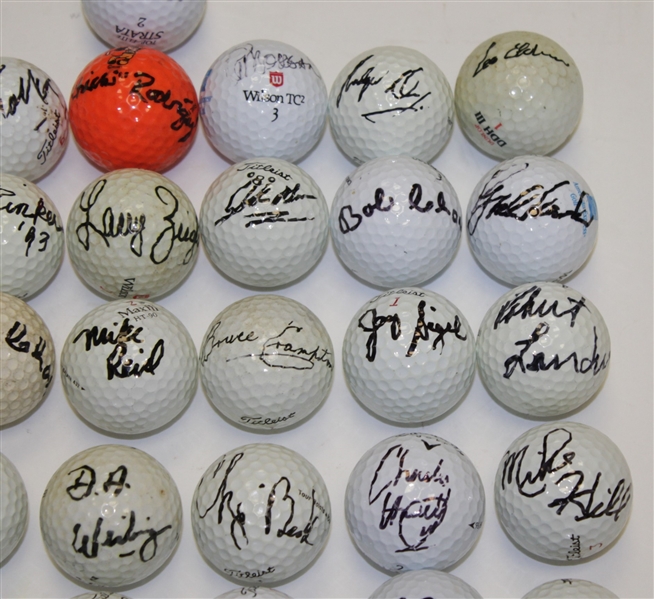 Fifty-Seven Signed Golf Balls - Few Multiples JSA ALOA