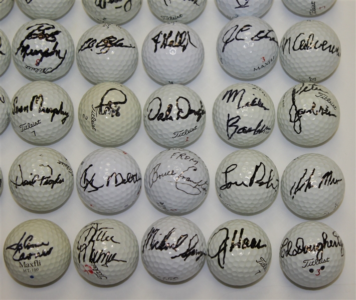Fifty-Seven Signed Golf Balls - Few Multiples JSA ALOA