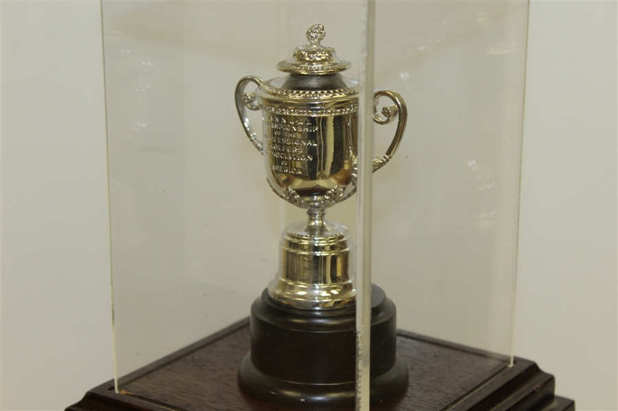 1999 PGA Champions Dinner Gift from Vijay Singh - Replica Wanamaker Trophy on Stand with Plate