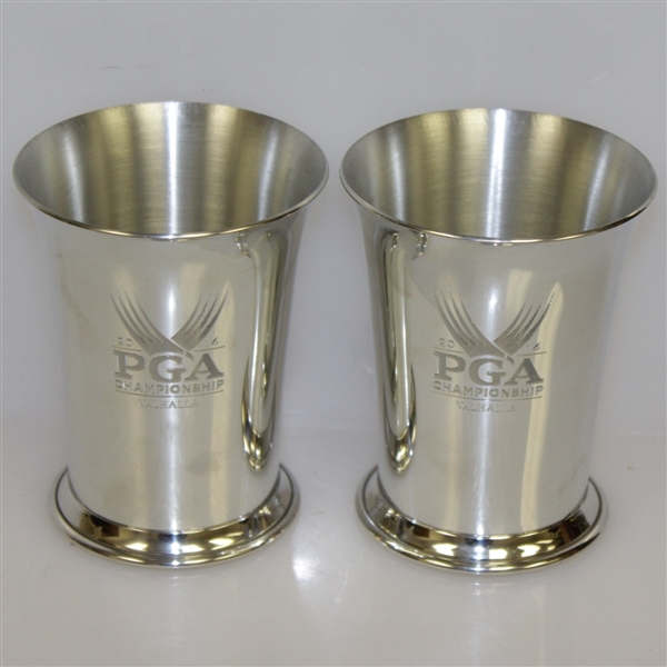 2014 PGA at Valhalla Champions Dinner Attendee Gifts - Two Tiffany & Co. Pewter/Silver PGA Cups
