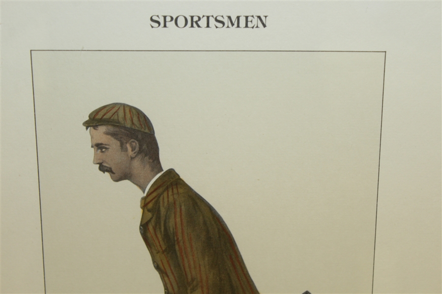 Framed Sportsmen Golf Print - What does it profit a man to gain the....