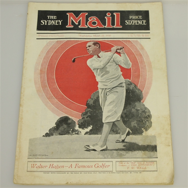 'Walter Hagen - A Famous Golfer' The Sydney Mail Magazine - March 12, 1930