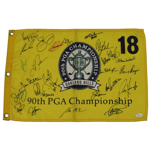2008 PGA Championship CHAMPS Flag - Nicklaus, Mickelson, Player, McIlroy & More JSA #Z09268