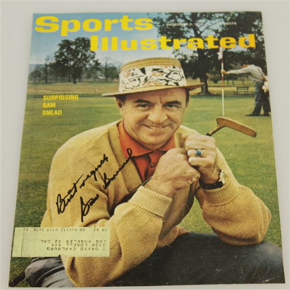 Sam Snead Signed Sports Illustrated Page 12/5/1960 JSA ALOA