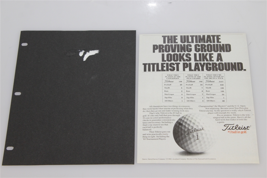 Hal Sutton Signed Black & White Photo and Signed Golf World Magazine Cover JSA ALOA