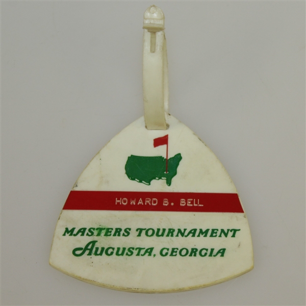 Vintage Masters Tournament Plastic Bag Tag - Howard B. Bell
