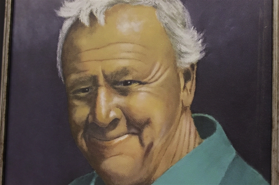 Arnold Palmer Ltd Ed 14/25 Artists Proof Canvas Portrait Painting by Bill Waugh