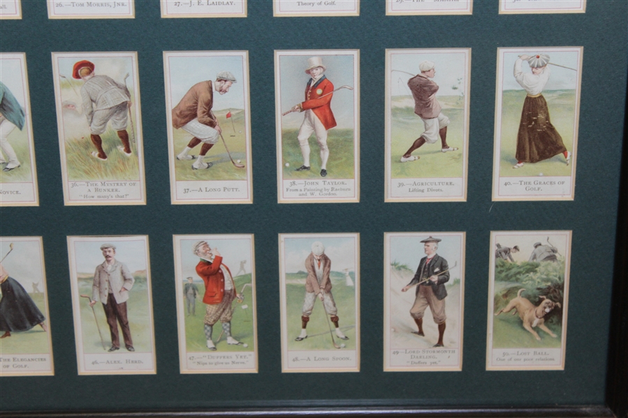 1900 Copes Bros & Co. Tobacco Cards Produced in London Framed Presentation  - Set of 50 