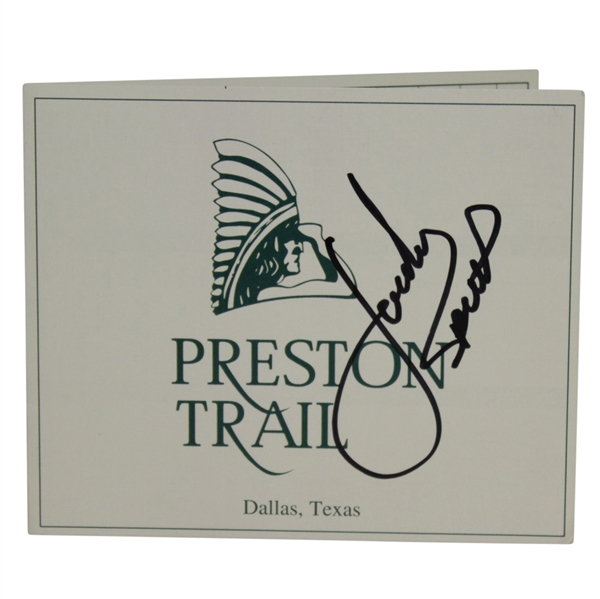 Jordan Spieth Signed Preston Trail Scorecard - Full Signature! JSA ALOA