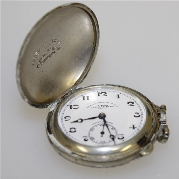 Chronometre Gutty Style Golf Ball Pocket Watch w/ Paris Face Marking - Fully Working