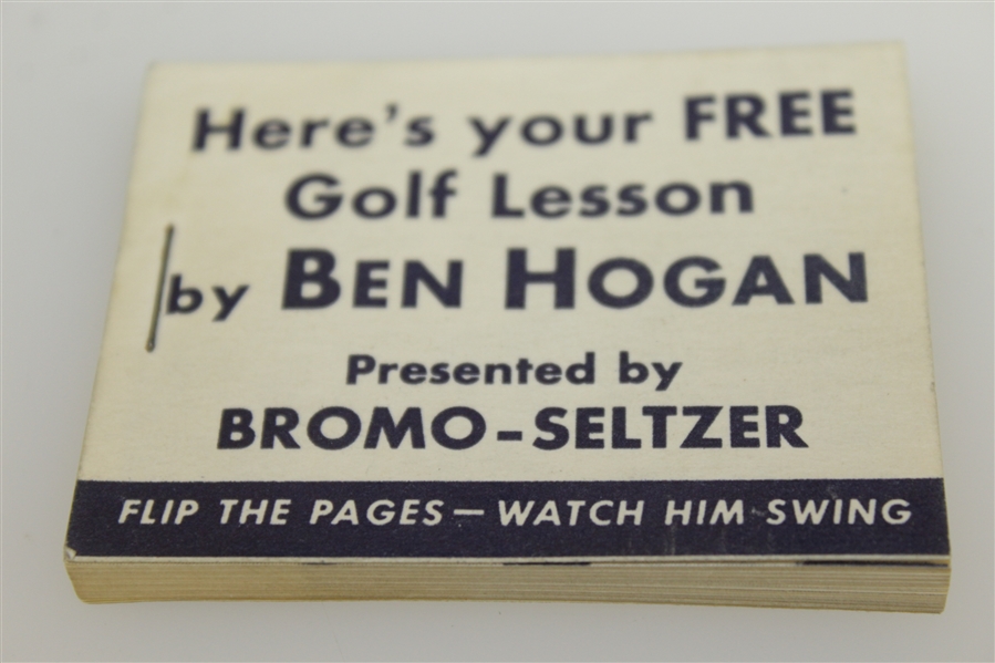 1950's Ben Hogan 'Here's Your Free Golf Lesson' Magic-Eye Movie Flip Book - Excellent Condition