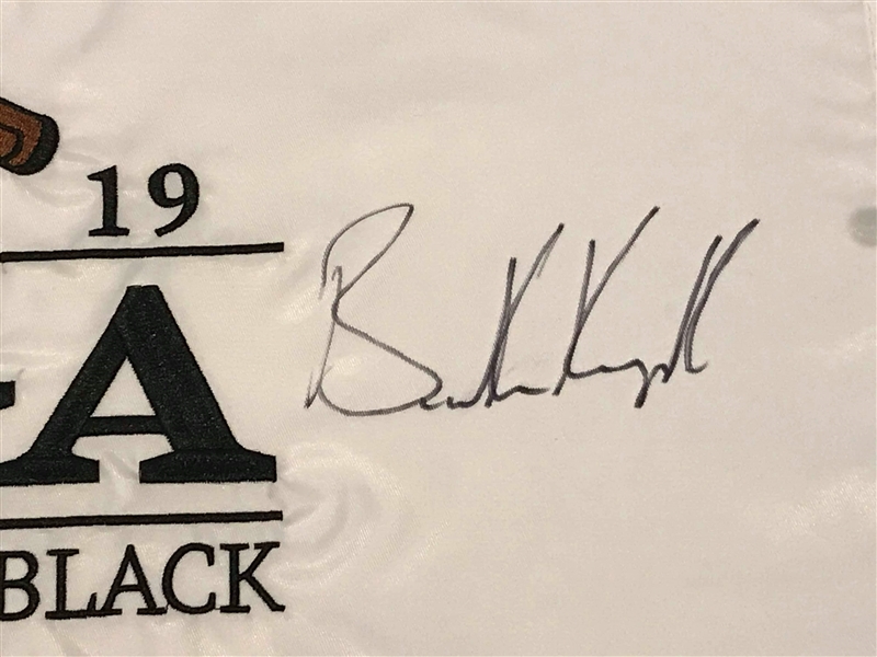 Brooks Koepka Signed 2019 PGA Championship at Bethpage Black Embroidered Flag!