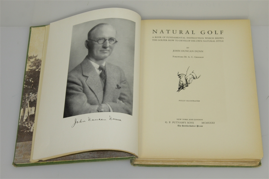 1931 'Natural Golf' by John Duncan Dunn 1st Ed.