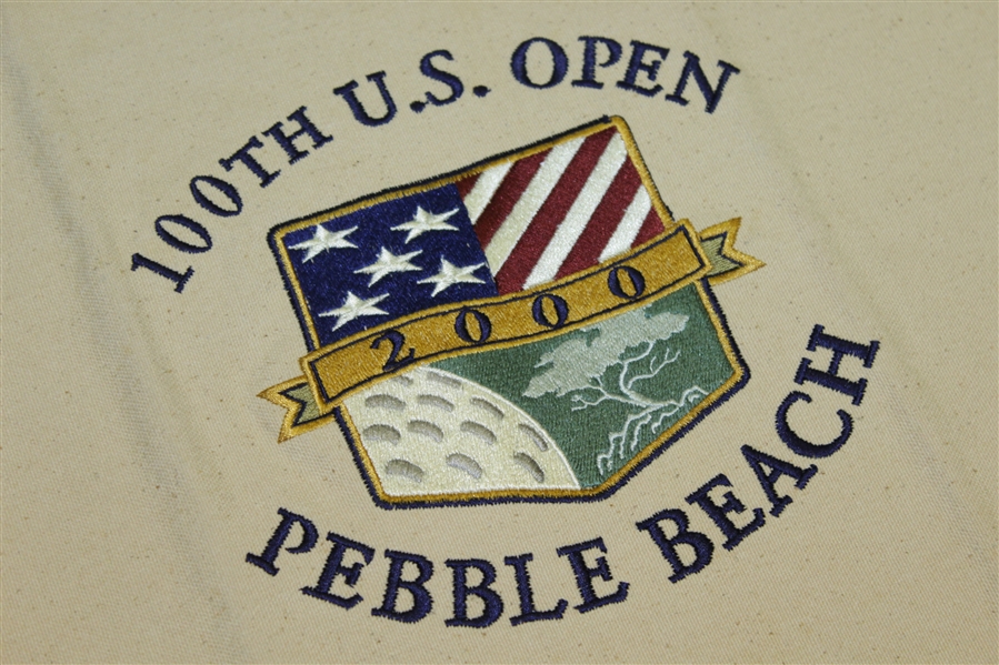 2000 US Open Pebble Beach Canvas Flag w/ Hang Tag - Highly Coveted 