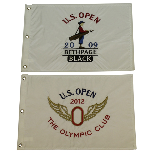 US Open Embroidered Flags from 2009 & 2012 - Glover and Simpson Victories
