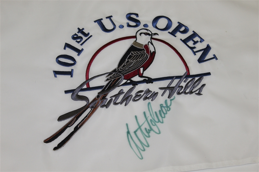 Retief Goosen Signed 2001 & 2004 US Open Embroidered Flags & Credentials JSA ALOA 