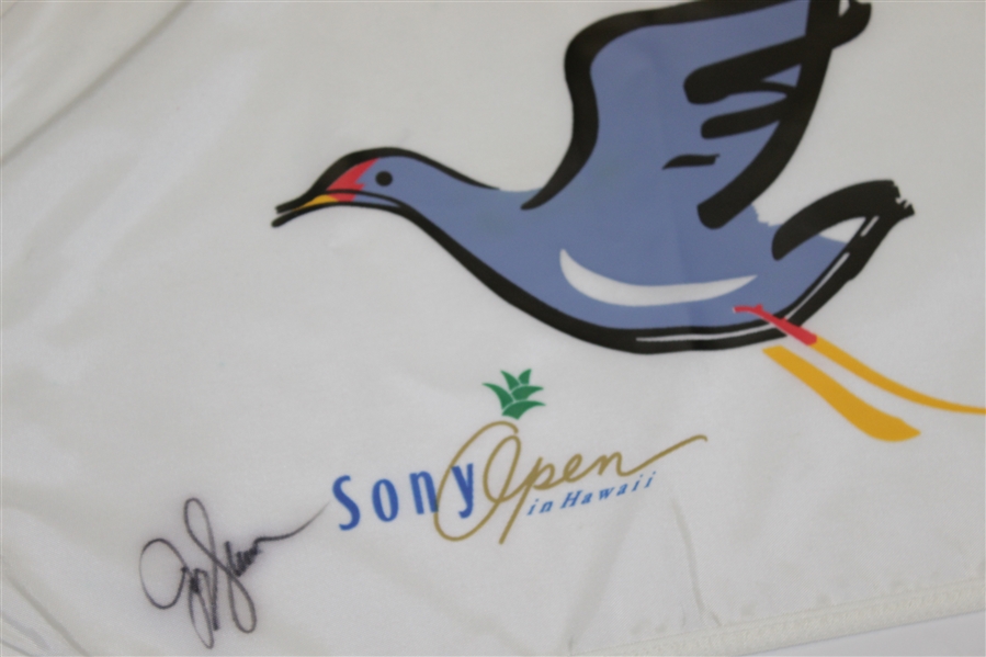 2001 US Open Embroidered Flag & Song Open Flags Signed by Sluman & Kelly JSA ALOA